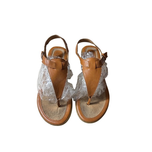 b.o.c. Born Concept Shoes - b.o.c. Born Concept Women Tan Thong Slingback Sandals Flat Buckle C76337 Size 9M